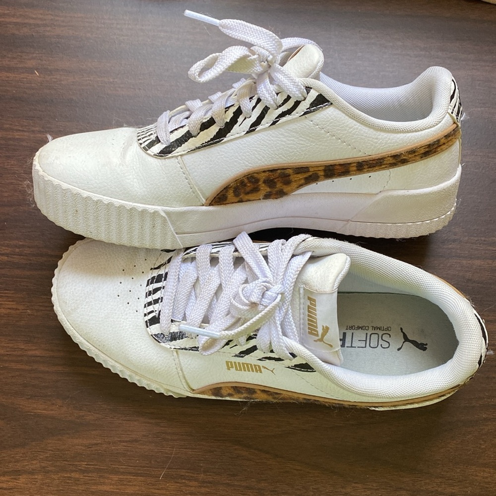 PUMA Woman’s Softfoam+ Optimal Comfort White/Cheetah - Picture 3 of 5